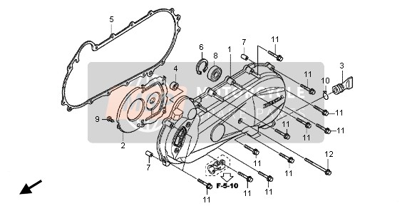 11340KZL951, Cover Comp., L. Side, Honda, 0